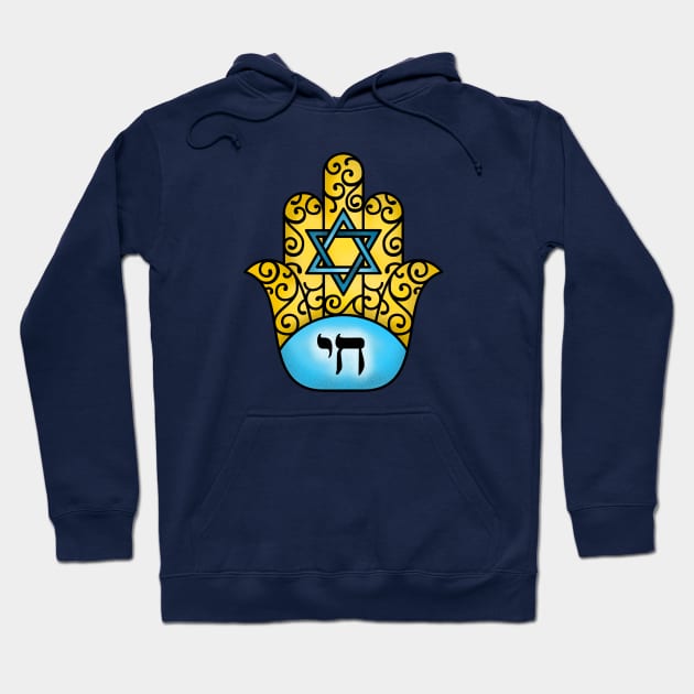 Hamsa Chai Hoodie by Mey Designs